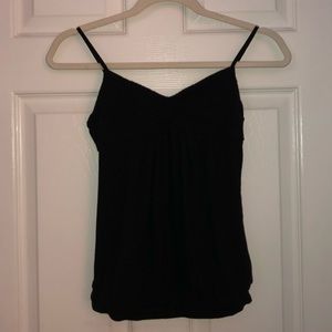 Black v-neck tank top